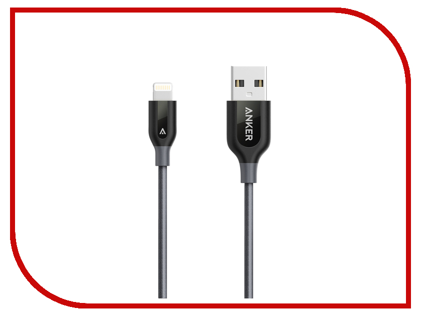 Аксессуар Anker PowerLine+ USB - Lightning MFi Certified 0.9m Black-Grey A8121HA