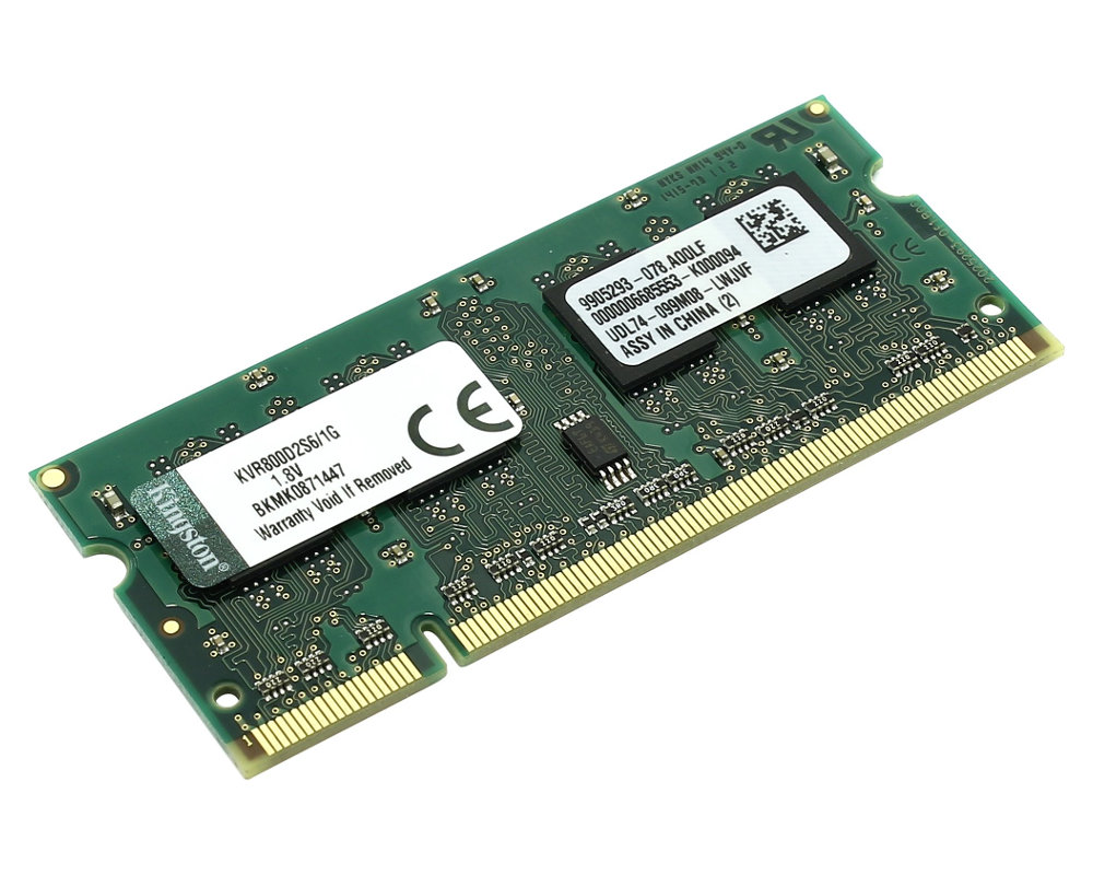 Kingston PC2-6400 SO-DIMM DDR2 800MHz - 1Gb KVR800D2S6/1G