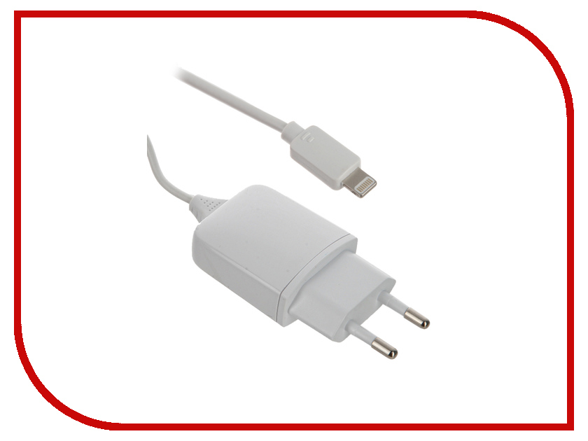 Зарядное устройство OLMIO 8-pin 1А для iPod/iPhone/iPad White ПР033915