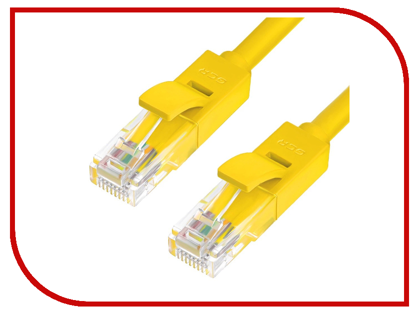  Greenconnect UTP 24AWG cat.5e RJ45 T568B 0.5m Yellow GCR-LNC02-0.5m