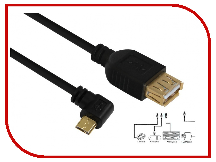  Greenconnect Premium OTG micro USB AM-AF 0.15m Black GCR-MB2AF-BB2S-0.15m