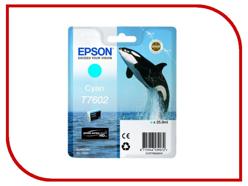  Epson T7602 C13T76024010 Cyan  SC-P600