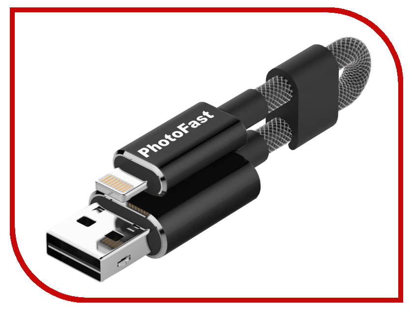 USB Flash Drive 64Gb - PhotoFast MemoriesCable U3 G3 Black MCG3U3BK64GB