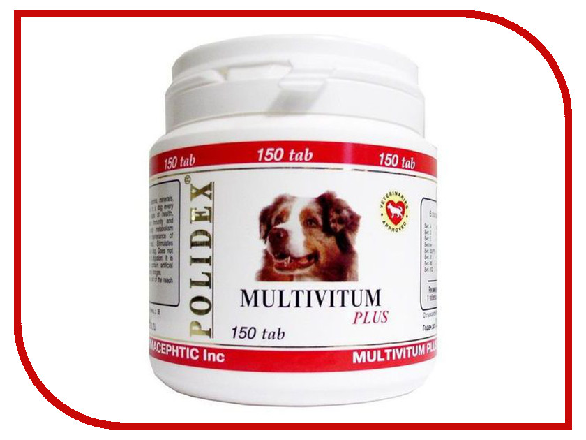 Витамины Polidex Multivitum plus Поливитаминно-минеральный комплекс 150 таблеток для собак 5981