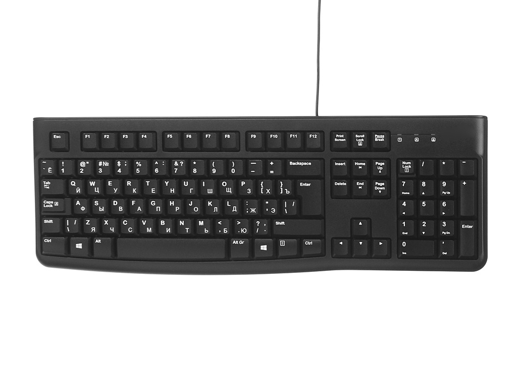 Logitech Клавиатура Logitech Keyboard K120 Black USB 920-002522