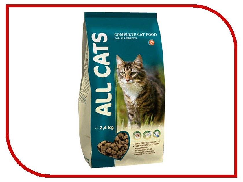 Корм ALL CATS полнорационный 2.4kg для взрослых кошек 6677