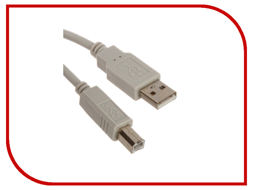 Аксессуар Prolike USB 2.0 AM-BM 1.8m Grey PL-USB2.0-AM-BM-1,8