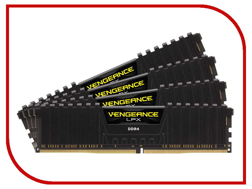   Corsair Vengeance LPX DDR4 DIMM 2400MHz PC4-19200 CL16 - 64Gb KIT (4x16Gb) CMK64GX4M4A2400C16