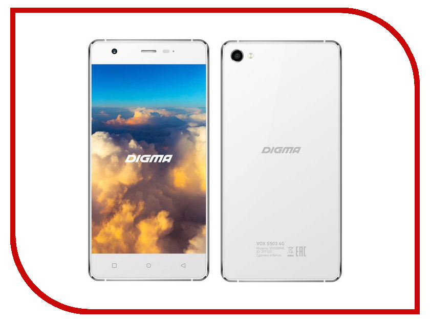 Сотовый телефон Digma VOX S503 4G White-Silver