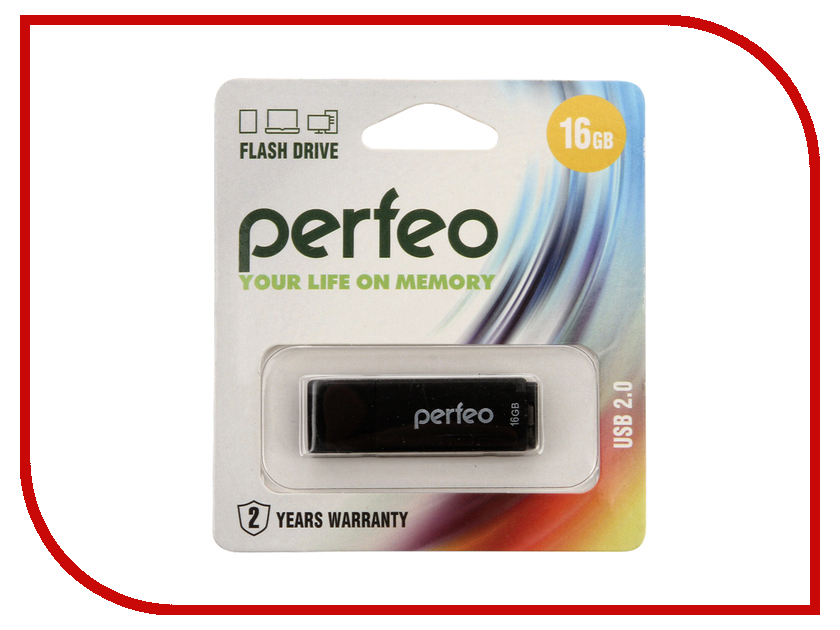 USB Flash Drive 16Gb - Perfeo C04 Black PF-C04B016
