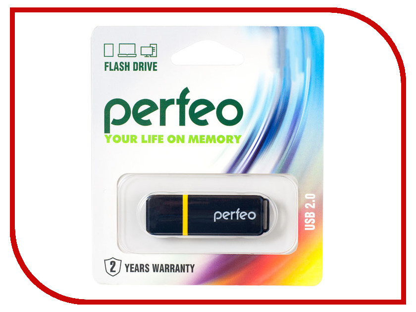 USB Flash Drive 16Gb - Perfeo C01 Black PF-C01B016