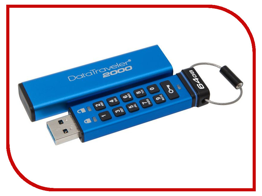 USB Flash Drive 64Gb - Kingston FlashDrive Data Traveler 2000 DT2000 / 64GB