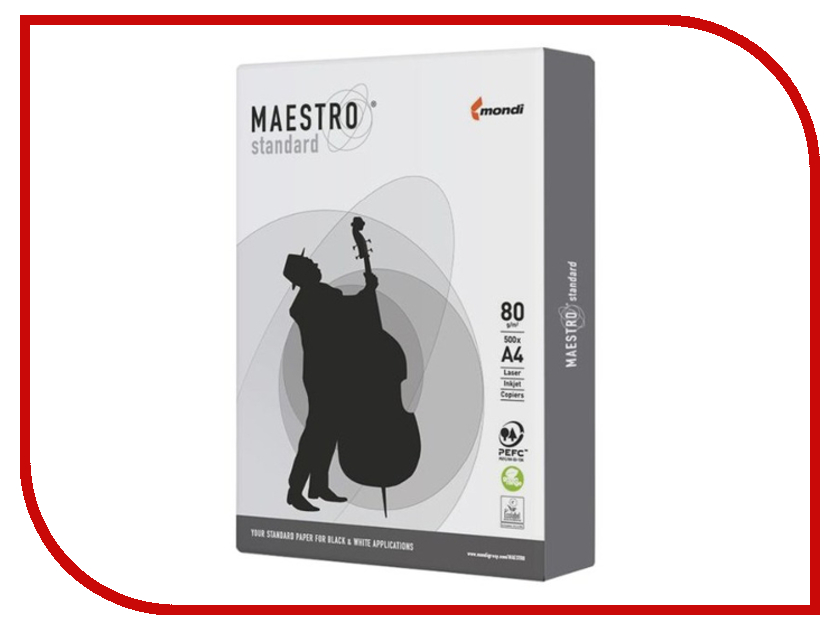 Бумага Maestro Standard A4 80g/m2 500 листов 110166
