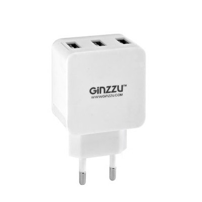 Зарядное устройство Ginzzu 3xUSB 3.1A GA-3315UW