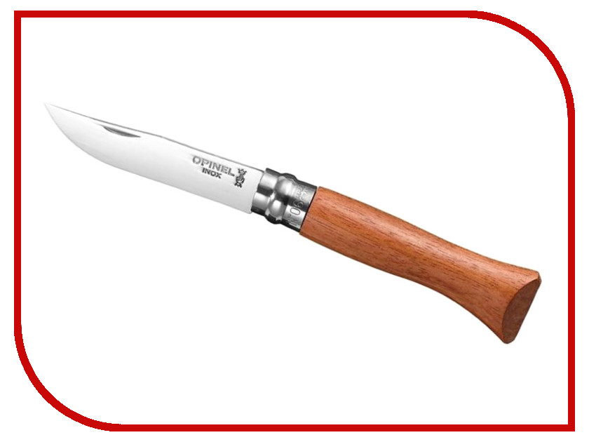 Нож Opinel №6 Inox Bubinga wood 226066 - длина лезвия 70мм
