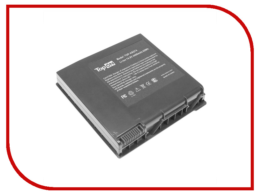  TopON TOP-ASG74 14.8V 4400mAh  ASUS G74 / G74J / G74JH / G74S / G74SW / G74SX Series  PN: A42-G74 / ICR18650-26F / LC42SD128