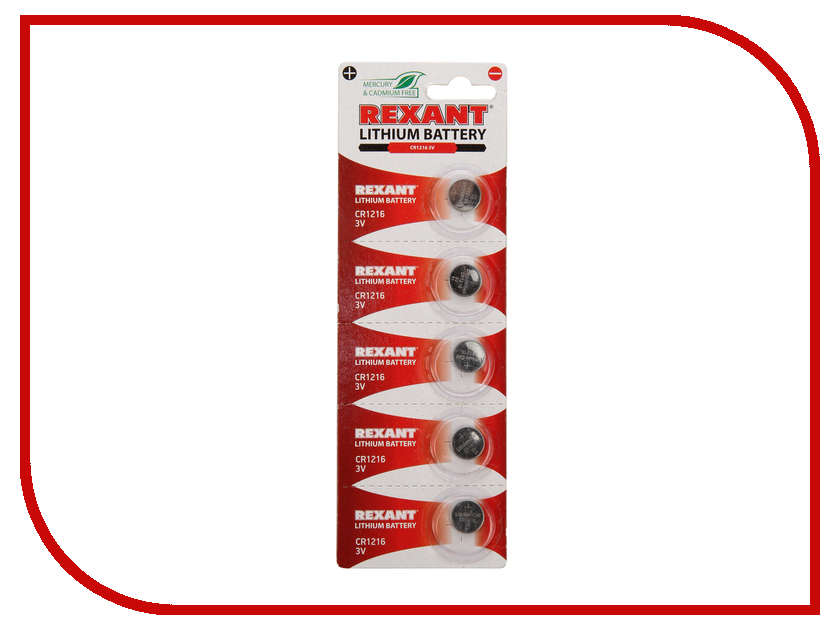  CR1216 - Rexant 3V 25 mAh 30-1101 (5 )