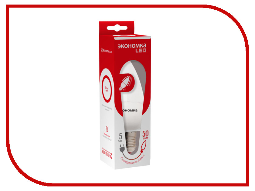 5W E27 230V 4500K Лампочка Экономка Свеча 5W E27 230V 4500K Eco_LED5WCNE2745