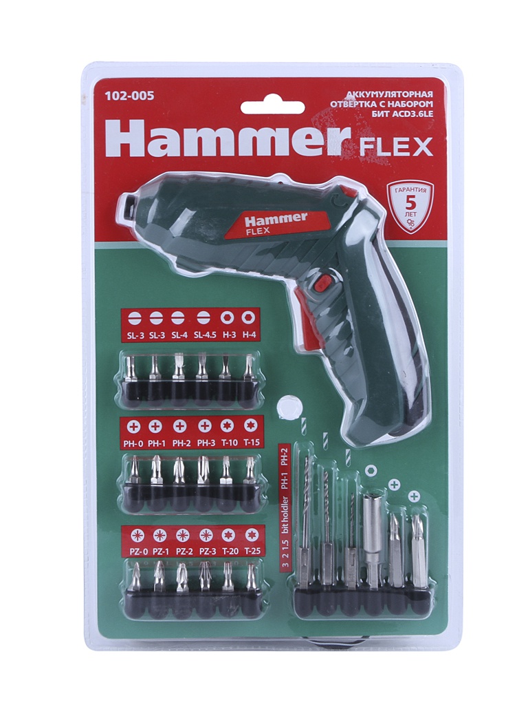 Отвертка Hammer Flex ACD3.6LE