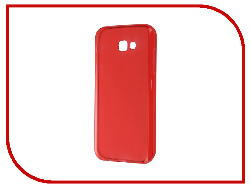   Samsung Galaxy A7 A720F 2017 Gecko Transparent-Glossy Red S-G-SGA7-2017-RED
