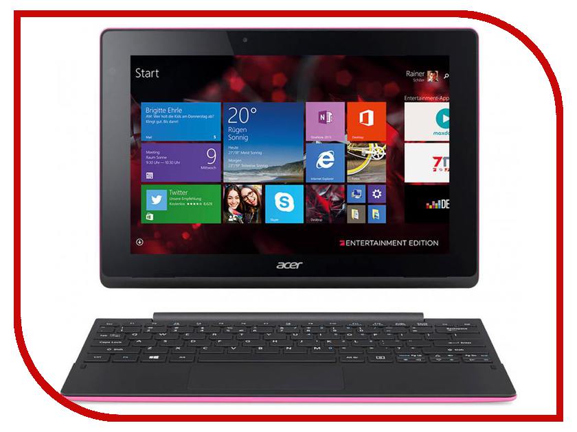  Acer Aspire Switch 10E SW3-016-140S Pink NT.G8ZER.001 (Intel Atom x5-Z8300 1.44 GHz / 2048MB / 532Gb / Wi-Fi / Bluetooth / Cam / 10.1 / 1280x800 / Windows 10)
