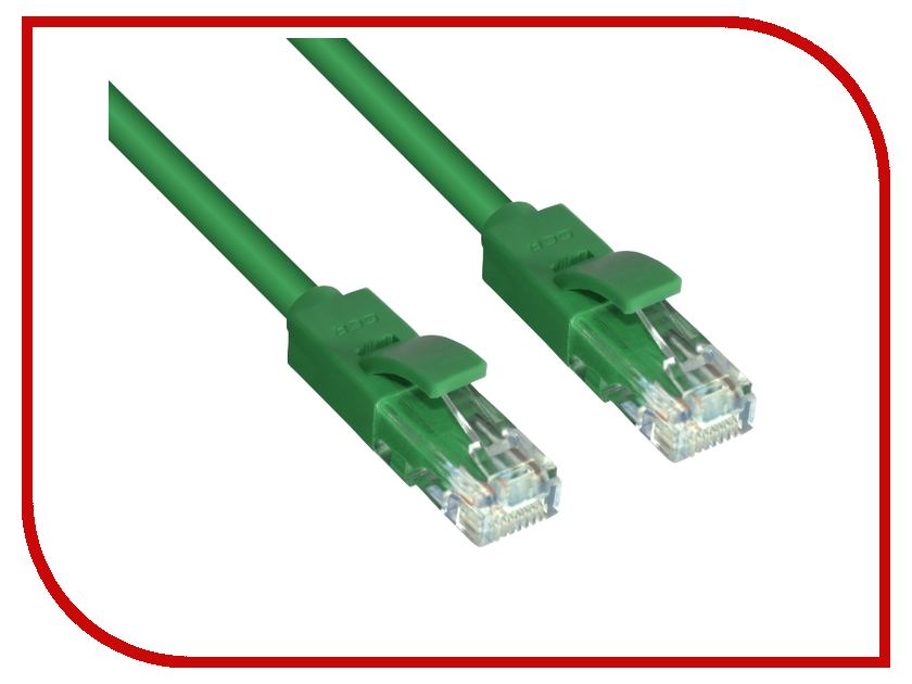  Greenconnect UTP 24AWG cat.5e RJ45 T568B 2m Green GCR-LNC05-2.0m