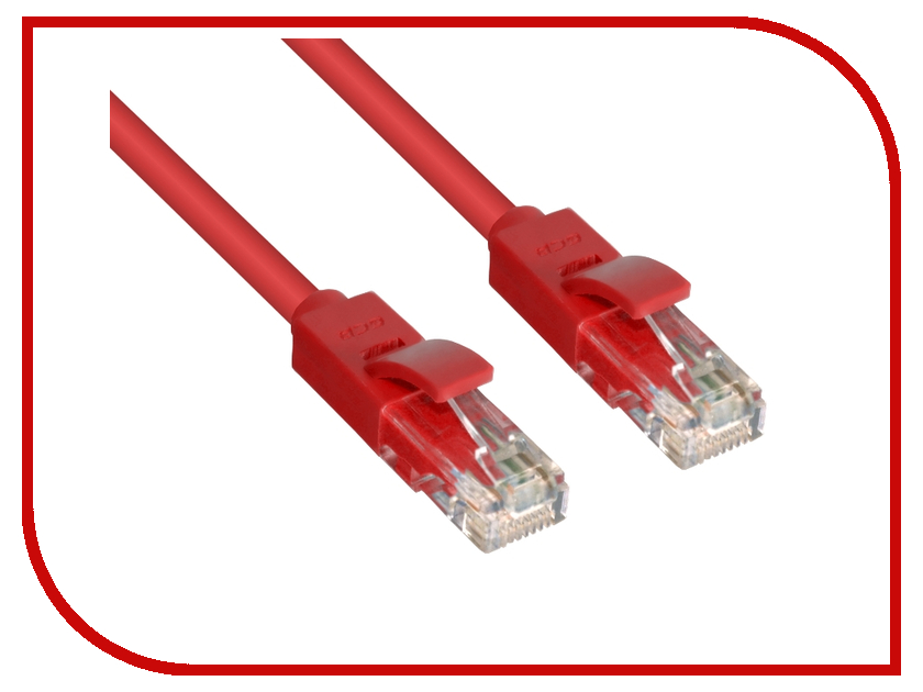  Greenconnect UTP 24AWG cat.5e RJ45 T568B 0.4m Red GCR-LNC04-0.4m