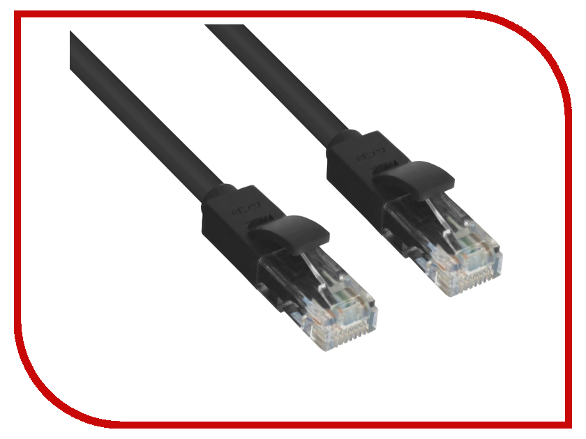  Greenconnect UTP 24AWG cat.5e RJ45 T568B 0.2m Black GCR-LNC06-0.2m