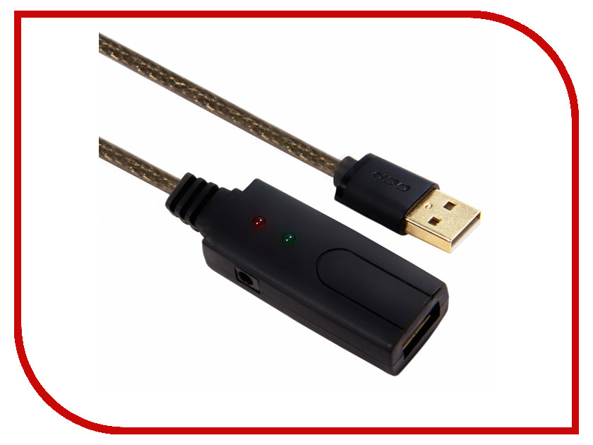  Greenconnect Premium USB 2.0 AM - AF 15m Black Transparent GCR-UEC3M2-BD2S-15.0m