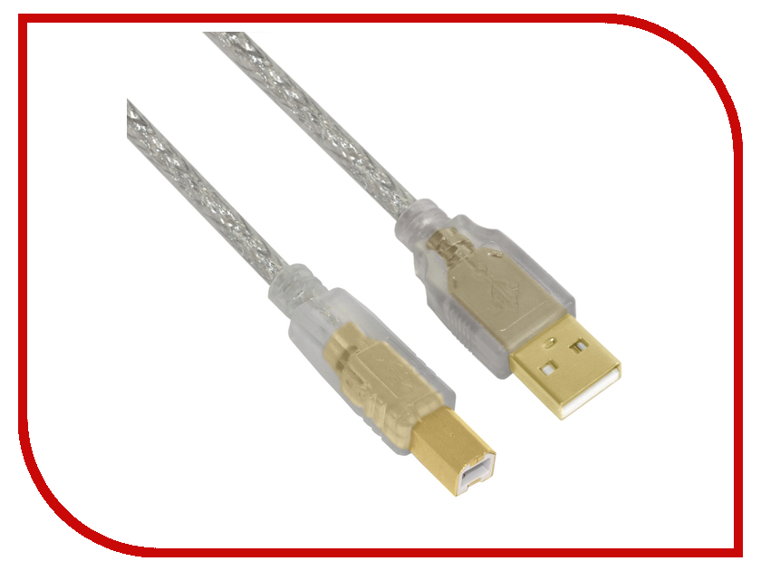 Greenconnect Premium USB 2.0 AM - BM 1.8m Transparent GCR-UPC2M-BD2SG-1.8m