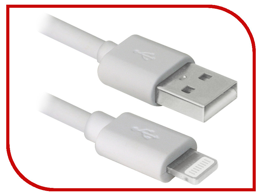  Defender USB AM -Lightning M 1m ACH01-03BH White 87479