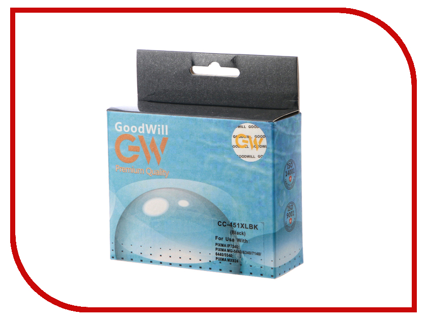  GoodWill GW-CLI-451BK / XL Black  Canon PIXMA iP7240 / MG6340 / MG5440  