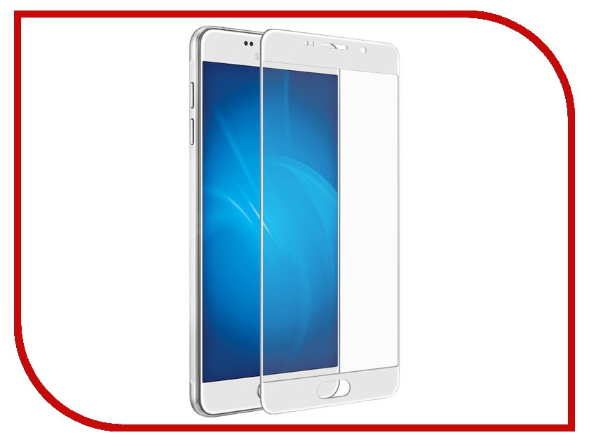   Samsung Galaxy A3 2016 4.7 Red Line Full Screen Tempered Glass White