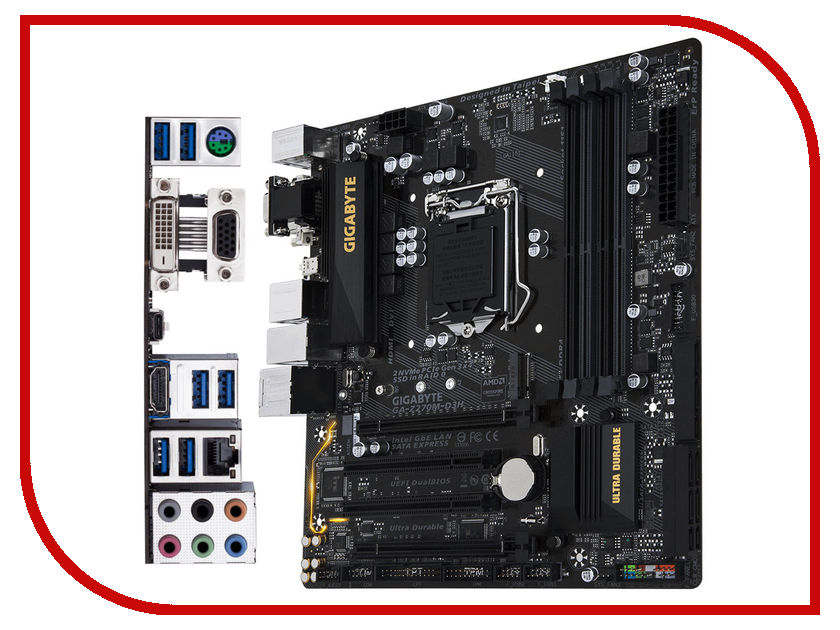 фото Материнская плата GigaByte GA-Z270M-D3H