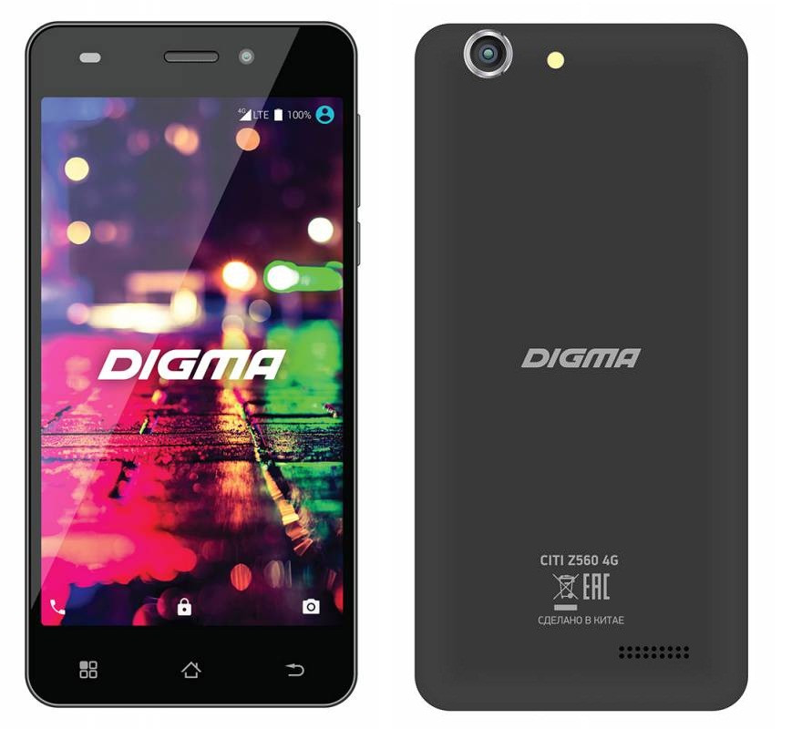 Сотовый телефон Digma CITI Z560 4G Black