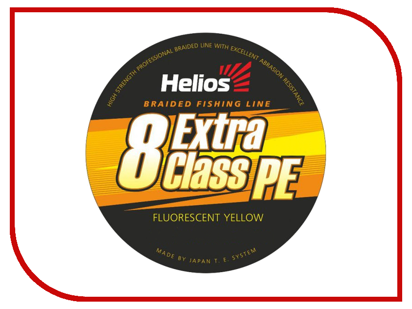   Helios Extra Class 8 PE Braid 0.10mm 135m Fluorescent Yellow HS-8PEY-10 / 135 Y