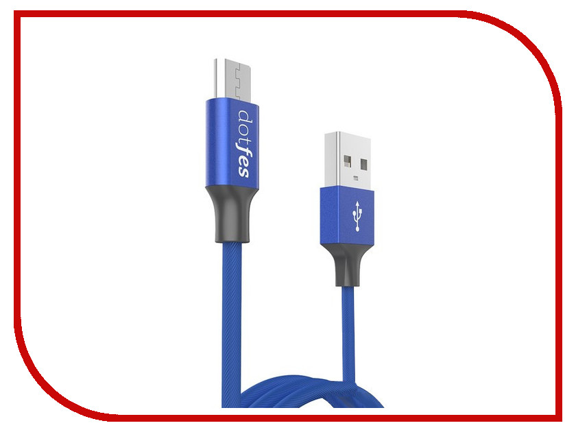  Dotfes USB - Micro USB A01M 2.5A 1m Blue 14632