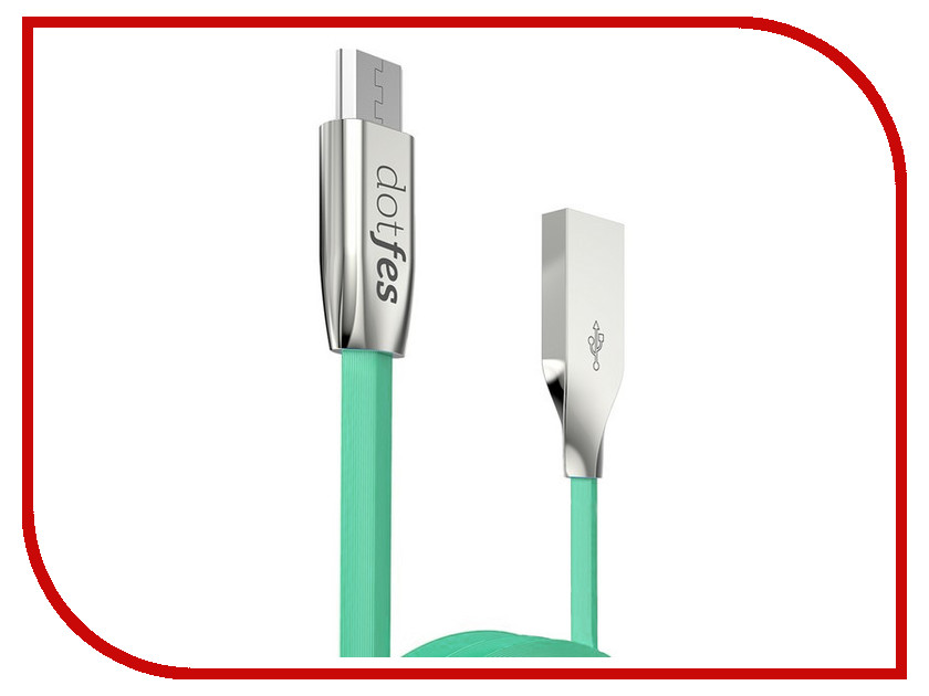  Dotfes USB - Micro USB A04M 2.5A 1m Green 14642