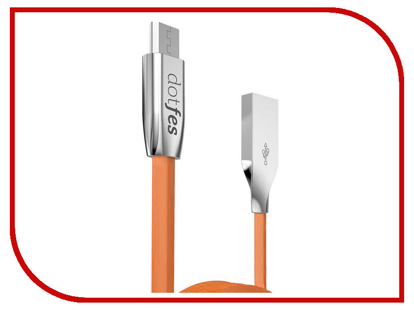  Dotfes USB - Micro USB A04M 2.5A 1m Orange 14643