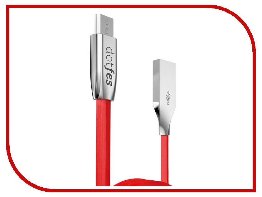  Dotfes USB - Micro USB A04M 2.5A 1m Red 14644