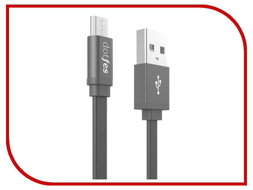  Dotfes USB - Micro USB A05M 2.5A 1m Black 14645