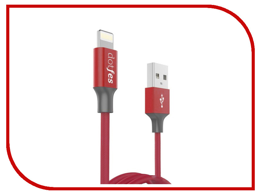  Dotfes USB - Lightning A01 2.5A 1m Red 14610