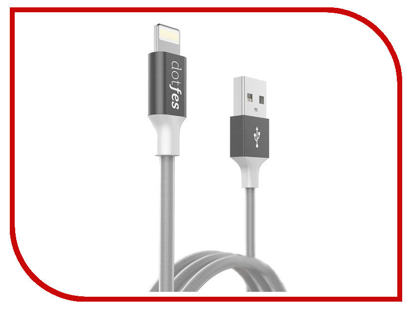  Dotfes USB - Lightning A03 2.5A 1m Black 14611