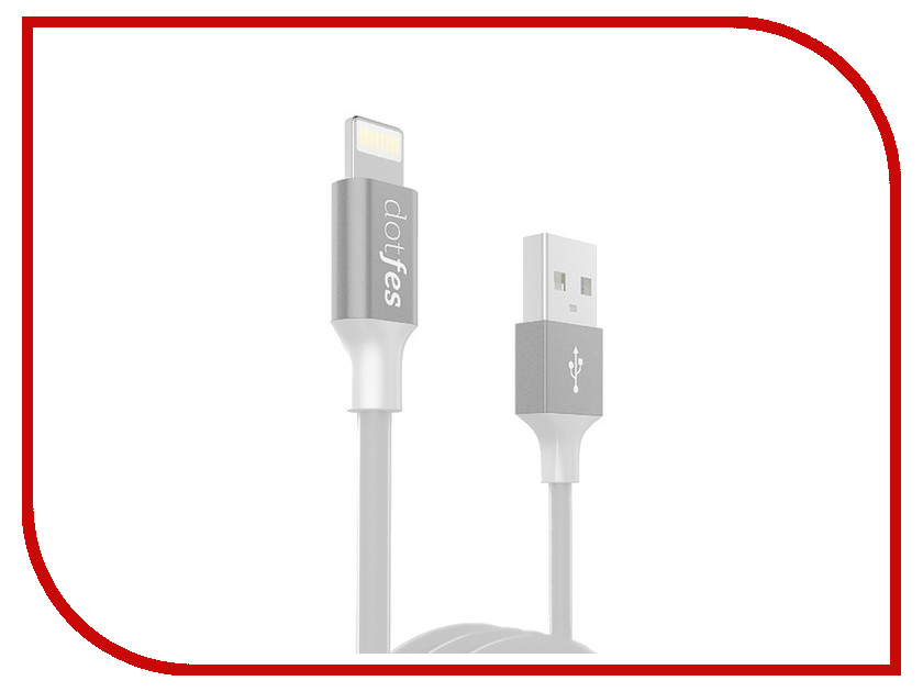  Dotfes USB - Lightning A03 2.5A 1m Grey 14613