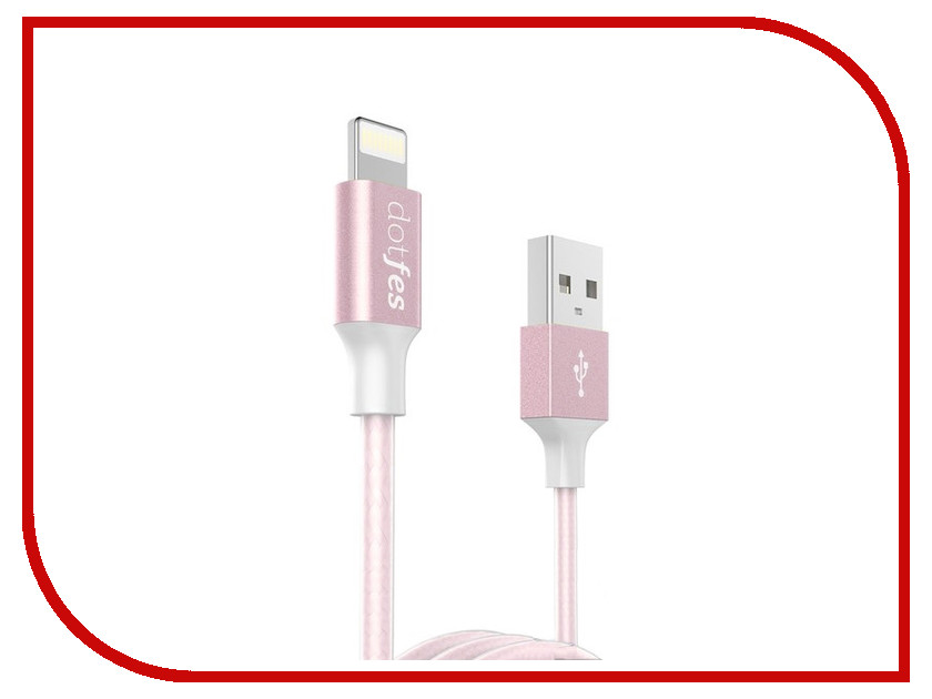  Dotfes USB - Lightning A03 2.5A 1m Rose Gold 14614