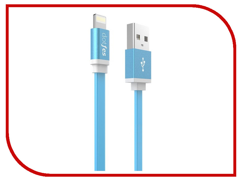  Dotfes USB - Lightning A05 2.5A 1m Blue 14623
