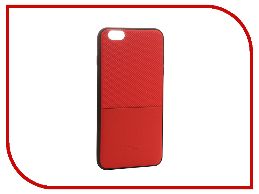   Dotfes G02 Carbon Fiber Card Case  APPLE iPhone 6 / 6s Red 47055