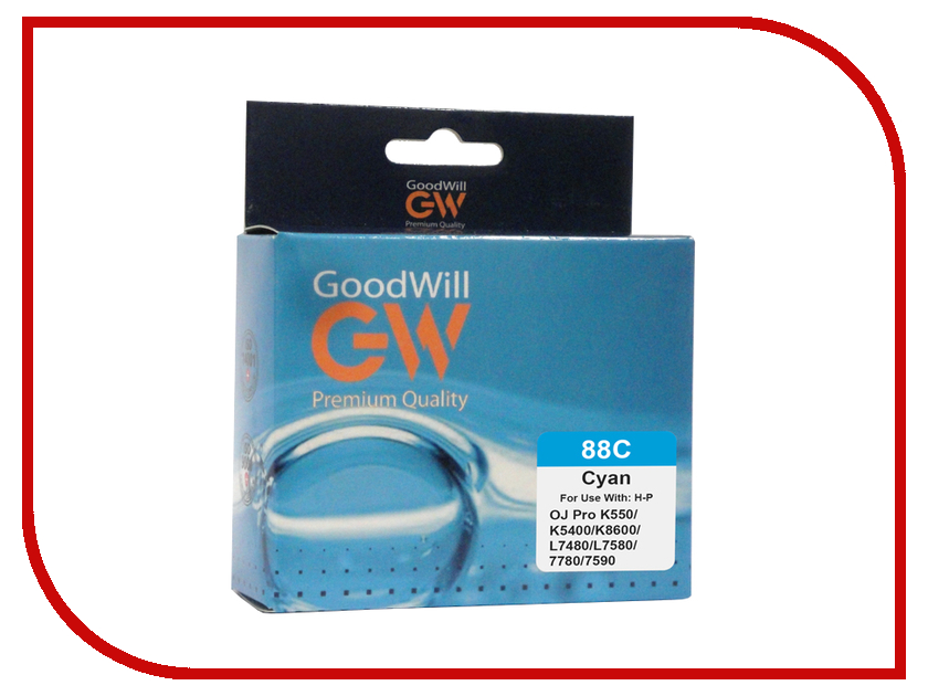  GoodWill GW-C9391AE 88XL Cyan  HP OfficeJet Pro K550 / K5400 / K8600 / L7480 / L7580 / 7780 / 7590