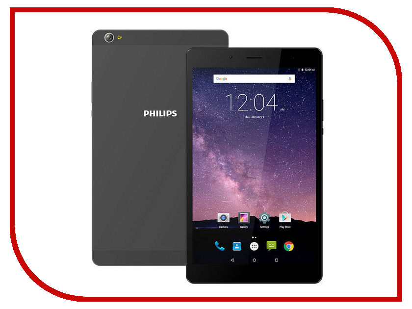 Philips TLE821L Gray (MT8735 1 GHz / 1024Mb / 16Gb / GPS / Wi-Fi / Bluetooth / Cam / 8.0 / 1280x800 / Android)