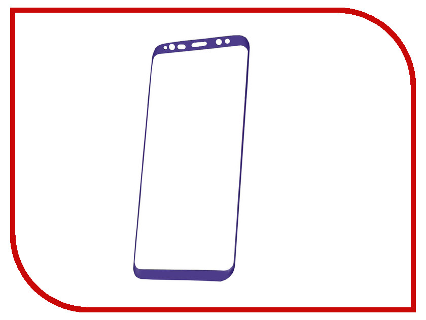    Samsung Galaxy S8 Red Line Full Screen 3D Tempered Glass Purple